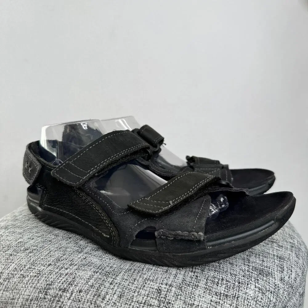Merrell Black Leather Performance Sport Hiking Sandals Men’s Size 10